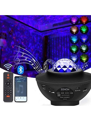 Aesco Zenon Smart Starry Projektör Light-Blth+Müzik+7farklı Ambians