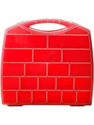 Aesco Kyrotech 20 Bölmeli Organizer, Küçük Parçalar Saklama Kutusu, Şeffaf Plastik Alet Düzenleyici Saklama Kutusu Vidalar, Cıvatalar, Çiviler, Boncuk Için Avandanlık Kırmızı