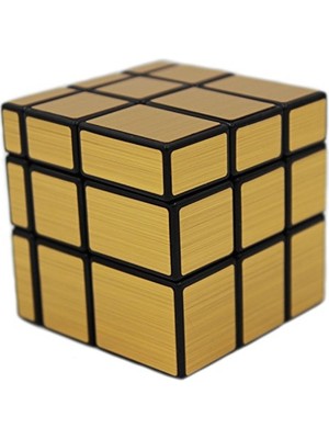 Aesco 3 x 3 x 3 Magic Cube Altın Mirror Cube Speed Küp