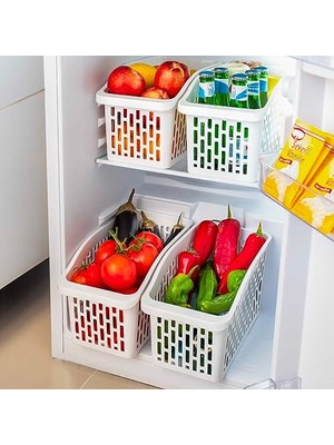 Aesco Porsima Org-23 Jumbo 4 Lü Çok Amaçlı Plastik Dolap Içi Düzenleyici Saklama Kutusu Organizer Sepet
