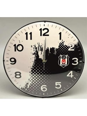 Aesco Beşiktaş Lisanslı Duvar Saati Grafikli