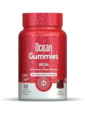 Aesco Ocean Gummies Iron, Çiğnenebilir Jel Form