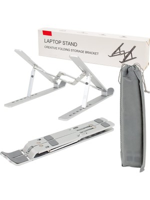 Aesco Ayarlanabilir Metal Laptop ve Tablet Standı (10-15.6 Inç), Kaymaz Tabanlı Ergonomik Masaüstü Bilgisayar Yükseltici