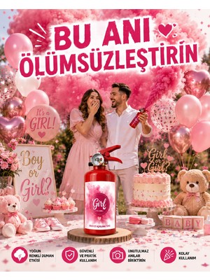 Bkmc Cinsiyet Tüpü Gender Reveal | Kız Mı Erkek Mi? Pembe Mavi Duman Efektli Cinsiyet Açıklama Tüpü