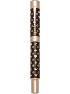 Aesco Piguet Genève – Lüks ve Ergonomik Dolma Kalem & Tükenmez Kalem – Monogram Serisi – Alman M Uç, Altın Kaplama – Evrensel Refill ve Kartuş, Doldurulabilir Pompa, Hediye Kutulu (Tükenmez Kalem)