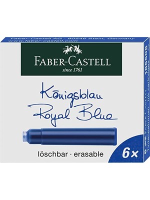 Aesco Faber-Castell Dk Kartuş, Royal Mavi, 6'lı