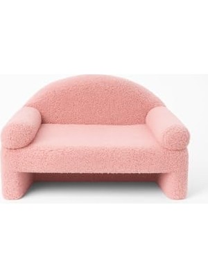 Aesco Reyo Pet Peluş Kedi Koltuğu, Kanepesi, Yatağı, Evcil Hayvan Dinlenme Koltuğu, Rahat Kedi Sofa Yatağı, 45X33X25 cm Pembe
