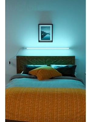 Aesco Yatak Tv Üstü LED Lambader Işık Uzaktan Kumandalı Renk Animasyon Yapışkanlı Bedlightbe