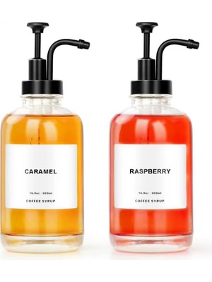 Aesco Orret Home 2'li 500 ml Cam Sıvı Sabunluk ve Losyonluk Seti – Yüksek Kaliteli Krom Başlık, Şık Tasarım, Çok Amaçlı Kullanım Için: Kahve Şurubu, Sıvı Yağ, Sirke, Losyon ve Sıvı Sabun (Siyah, Yuvarlak)