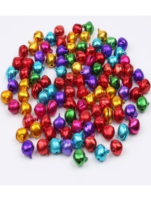 Aesco Tineke 12 mm Karışık Renk Kulplu Zil,çan,çıngırak,metal Amigurumi Zili,takı Aksesuar Yapımı (50)