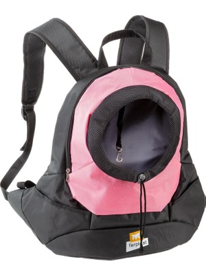 Aesco Ferplast Kangoo Köpek Sırt Çantası, Kedi Sırt Çantası, Köpek Çantası, Geniş Açıklık, Emniyet Kemeri, Ayarlanabilir Kayışlar, Maks. 8 Kg, 41,5 x 20 x 43 Cm, Pembe