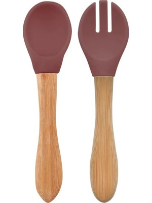 Aesco Oioi Mama Kaşığı ve Çatal Seti 010600 Velvet Rose