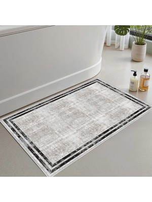 Aesco Monnhein 2'li Set Banyo Paspası, Yumuşak Banyo Halısı, Kaymaz Dot Tabanlı, Su Emici, Makinede Yıkanabilir - 40X60-50 x 80 cm