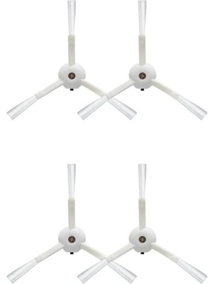 Aesco Roborock ile Uyumlu Q5 Max+Q5 Pro-Q5 Pro+/ Q8 Max- Q8 Max+ 4 Adet Beyaz Yan Fırça Yedek Parça Seti