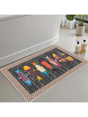 Aesco Monnhein Banyo Paspası, Yumuşak Banyo Halısı, Kaymaz Dot Tabanlı, Su Emici, Makinede Yıkanabilir - 60 x 100 cm