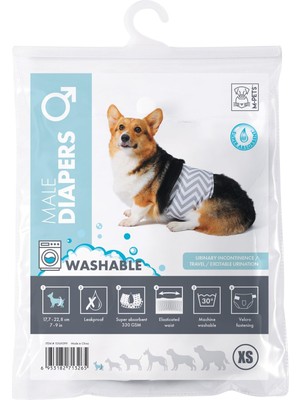 Aesco M-Pets Erkek Köpekler Için Yıkanabilir Külot Xs