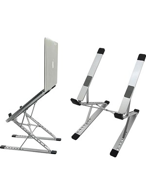 Aesco Kaliteli Tok Alüminyum Dizüstü Bilgisayar Notebook Standı Yüksekliği Ayarlanabilir 30CM Maksimum Yükseklik Stand Taşınabilir Yükseltici MacBook Uyumlu Tüm Dizüstü Bilgisayar 10-16 Inç N8