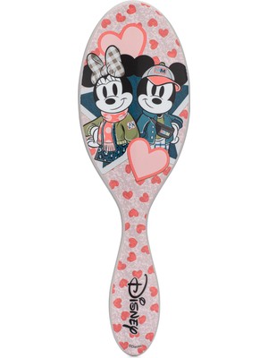 Aesco Wet Brush Orijinal Detangler Saç Fırçası, Mickey & Minnie (Disney Love) - Ultra Yumuşak Intelliflex Kıllar - Dolaşık Açıcı Fırça Dolaşık Açıcı (Islak Kuru ve Hasarlı Saçlar) - Kadınlar ve Erkekler