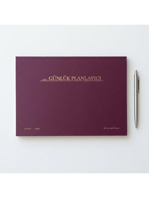Aesco Fark Tanıtım/paperto. Tarihsiz Günlük Planlayıcı, 29,7 × 21 Cm, 60 Yaprak, 110 gr Ivory Kağıt, Bordo Kapak, Günlük Plan Defteri (Türkçe)