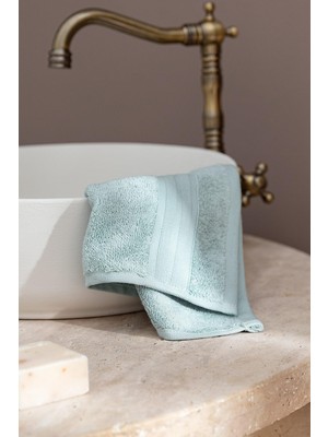Aesco Madame Coco Martha 2'li (Tencel™) Pamuklu El Havlusu - Mint Yeşili - 30X45 cm