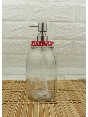 Aesco Büyük Boy Cam Sıvı Sabunluk 800ML