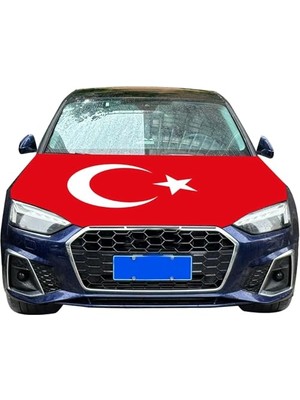Aesco Türkiye Bayrağı Araba Türkiye Bayrağı Kaput Fan Öğesi Futbol Araba Kaput Kapağı Bayrağı 115CM × 155CM