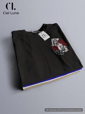 Mondschein Unisex King And Rose Özel Tasarım - Oversize T-Shirt