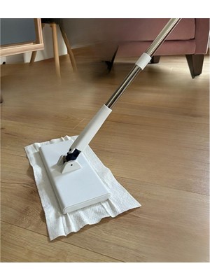 Aesco Jouis Döner Başlıklı Mini Temizlik Paspası, Hijyenik Temassız Kullanım,ıslak Mendil Uyumlu,tüm Bezlerle Uyumlu Akıllı Mop (Tembel Mop)