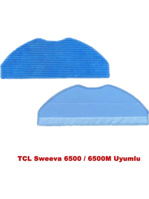 Aesco Lin Grup Tcl Sweeva 6500 / 6500M ile ile Uyumlu 2 Adet Mop Paspas Bezi