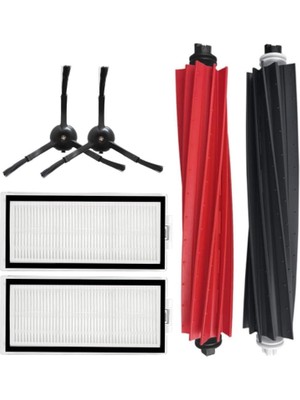 Aesco Roborock ile Uyumlu Q5 Max+Plus-Q5 Pro/ Q5 Pro+Plus/ Q8 Max/ Q8 Max+Plus Yedek Fırça,hepa Filtre Yenileme Aksesuar Seti-6 Parça