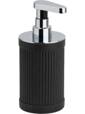 Aesco System Reçine Tezgah Üstü Sıvı Sabunluk Siyah-Krom 187X80X91 mm