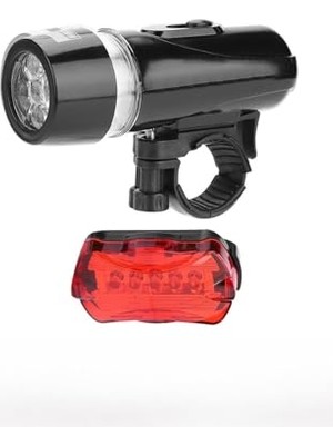 Aesco Ön-Arka Set Bisiklet Feneri Pilli 500 Lümen 3 Mod Flaşörlü Bisiklet Farı LED Işık Siyah 4414