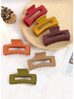 Aesco Aee 6 Adet Büyük Renkli Kadın Mandal Toka (Renkli, Bag 9cm)