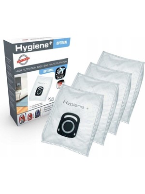 Aesco Popüler Rowenta Uyumlu Hygiene 4'lü Kutulu Toz Torbası, 20X20X20