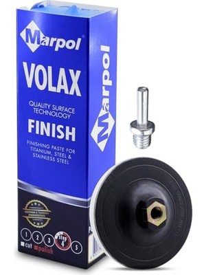 Aesco Marpol Don Yağı Mavi Katı Cila Polisaj Parlatma Metal Cila 1 kg + Polisaj Keçesi 115 mm + Matkap Aparatı M14