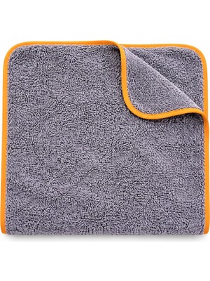Aesco Sogud Mikrofiber Oto Kurulama Bezi 50X70 cm – 300 Gsm Süper Emici Araç Kurulama Havlusu, Iz Bırakmaz & Çizmez, Tek Silmede Kurutma, Profesyonel Oto Temizlik Bezi - Turuncu Kenarlı