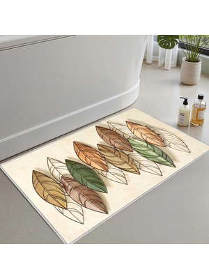 Aesco Monnhein 2'li Set Banyo Paspası, Yumuşak Banyo Halısı, Kaymaz Dot Tabanlı, Su Emici, Makinede Yıkanabilir - 40X60-50 x 80 cm