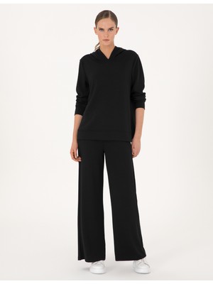 Pierre Cardin Kadın Siyah Flare Fit Modal Karışımlı Eşofman Altı 50314962-VR046