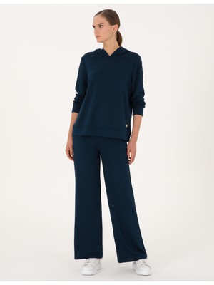 Pierre Cardin Kadın Lacivert Flare Fit Modal Karışımlı Eşofman Altı 50314962-VR033