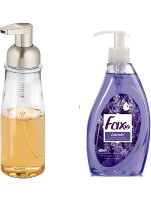 Aesco Bosphorus Homi Akrilik Sıvı Sabunluk ve 1 Adet 400 ml Sıvı Sabun Lavanta Kokulu