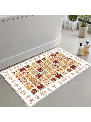 Aesco Monnhein Banyo Paspası, Yumuşak Banyo Halısı, Kaymaz Dot Tabanlı, Su Emici, Makinede Yıkanabilir - 40 x 60 cm