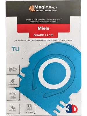 Aesco Miele Uyumlu Tu Guard L1 - Guard S1 - Co Guard M1 Toz Torbası ve Mikro Filtre | 12557060