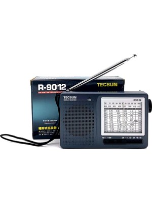 Aesco Ultratekno Tecsun R-9012 Taşınabilir Analog Radyo Kısa Dalga Fm Stereo Alıcı Fm/mw/sw 12 Bantlı Dünya Radyosu