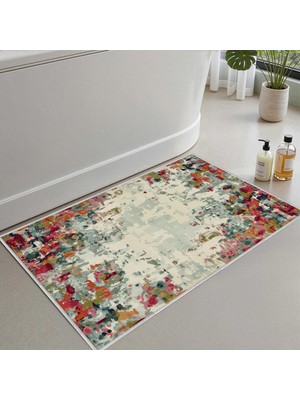 Aesco Monnhein 2'li Set Banyo Paspası, Yumuşak Banyo Halısı, Kaymaz Dot Tabanlı, Su Emici, Makinede Yıkanabilir - 40X60-50 x 80 cm