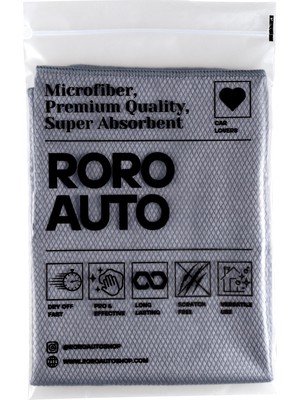 Aesco Roro Auto Olimpos Mikrofiber Oto Cam Bezi 50X70 Gri