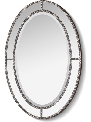 Aesco Setabianca Seta Wall-Art 009 Oval Noktalı Duvar Aynası 68 * 48 * 3 cm