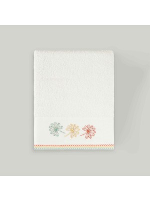 Aesco Linens Aria Pamuk 50X85 cm Yüz Havlusu Beyaz