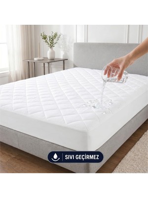 Aesco Formeya Adelya Mikrofiber Kapitone Fitted Full Kenar Su Sıvı Geçirmez Yatak Koruyucu Alez (120 x 200)