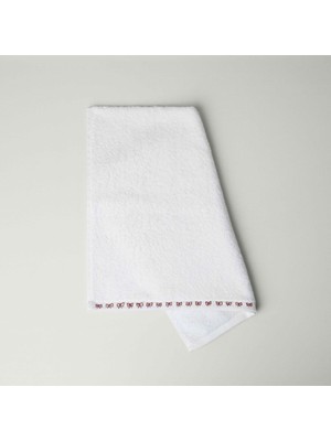 Aesco Linens Ribbon Pamuk 50X85 cm Yüz Havlusu Beyaz