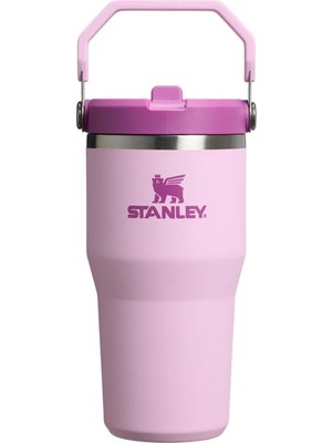 Aesco Stanley Iceflow Flip Straw Tumbler Pipetli Termos Bardak, Kiraz Çiçeği (Cherry Blossom), 0.60 Litre